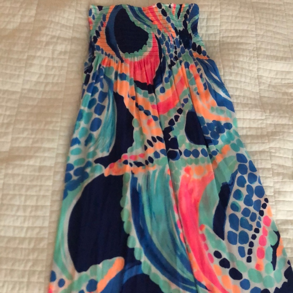 Lilly Pulitzer strapless maxi/midi dress